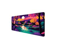 Mouse Mat XXL 700 x 400 x 3mm, Gaming Mouse Pad Tree Desk Mat Stitched Edges, Mousepad Computer Mousemat Keyboard Pad for Desk Mousepad with Non-Slip Base for Office, PC, Home, Laptop (Moon) D1-852