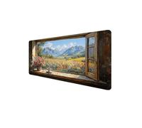 Mouse Mat XXL 800 x 400 x 3mm, Gaming Mouse Pad Paintings Desk Mat Stitched Edges, Mousepad Computer Mousemat Keyboard Pad for Desk Mousepad with Non-Slip Base for Office, Home, Laptop (Sill) D1-244