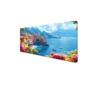Mouse Mat XXL 900 x 500 x 3mm, Gaming Mouse Pad Town Desk Mat Stitched Edges, Mousepad Computer Mousemat Keyboard Pad for Desk Mousepad with Non-Slip Base for Office, PC, Home, Laptop (Ship) D1-550