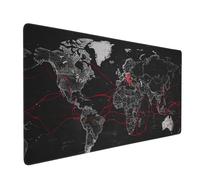 Mouse Mat XXL,Mouse Pad XXL Extended Mousepad Large Gaming Computer Keyboard 1000x500mm Durable Long Improve Speed and Accuracy Anti-Slip Rubber Base Soft Cloth for Home Office Gamer World Map A4509