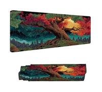 Mouse Mat Yellow Gaming Mouse Pad 500 x 250 MM XXL Extended Desk Mat, Keyboard Mousepad Tree, Water-Resistant Surface and Non-Slip Base Mousemat, for Gaming Office Desk Accessories for Men H-11689