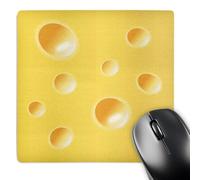 Mouse Mat Yellow Swiss Cheese Slice Wedge Illusion Silly Whimsical Premium Mousepad Durable Mouse Pad For Gamer Office Typing 25X30cm
