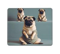 Mouse Mat Yoga Pug 25X30Cm Rubber Base Mouse Pads Non-Slip Mousepads For Computer Gaming