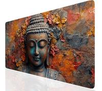 Mouse Mat Zen 1000x500x3mm Washable Large Mouse Pad Yellow, Desk Mat Non-Slip Rubber Base Stitched Edge-Smooth Cloth Surface, Waterproof Laptop Desk Pad for Office, Work, MacBook, PC, Home UK-6080
