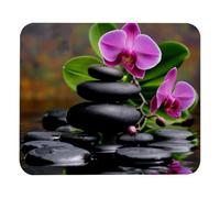 Mouse Mat Zen Basalt Stone Orchid Mouse Pad Rubber Base Mousepads Non-Slip Desk Mat For Computers Office And Home Gaming L