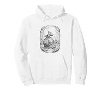 Mouse Medieval Wizard Riding Snail Fantasy Pullover Hoodie