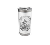 Mouse Medieval Wizard Riding Snail Fantasy Stainless Steel Insulated Tumbler
