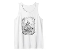 Mouse Medieval Wizard Riding Snail Fantasy Tank Top