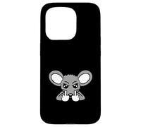 Mouse Middle Finger Evil Frustrated Boy Angry Bad Naughty Case for iPhone 15 Pro