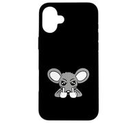 Mouse Middle Finger Evil Frustrated Boy Angry Bad Naughty Case for iPhone 16 Plus