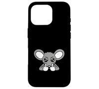 Mouse Middle Finger Evil Frustrated Boy Angry Bad Naughty Case for iPhone 16 Pro