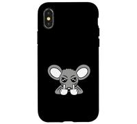 Mouse Middle Finger Evil Frustrated Boy Angry Bad Naughty Case for iPhone X/XS