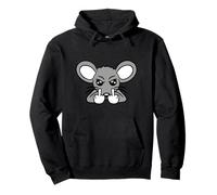 Mouse Middle Finger Evil Frustrated Boy Angry Bad Naughty Pullover Hoodie