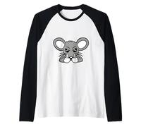 Mouse Middle Finger Evil Frustrated Boy Angry Bad Naughty Raglan Baseball Tee