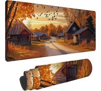 Mouse Pad 100 x 50 cm Large Mouse Mat with Stitched Edges, Farmhouse 0-z595 | Landscape-2 Gaming Mousepad - Waterproof Surface, Washable Desk Mat with Non-Slip Rubber Base - Fimproved Precision and Speed