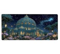 Mouse Pad 1000x500x3mm Large Mouse Mat Patio Flower, Mousepad Large Size with Non-Slip Rubber Base, Stitched Edges Mousepad, Waterproof Smooth Surface Keyboard Mat for Home Office Accessories B-4042