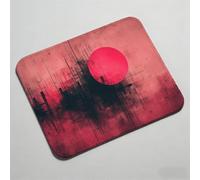 Mouse Pad 11.42 x 9.45 inch x3mm, Gaming Mouse Pad with Non-Slip Rubber Base, Stitched Edge, Waterproof, Mousepad for Computers, Laptop, PC, Mouspad Easy Gliding, Portable, Durable red moon 0O-411