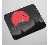 Mouse Pad 11.42 x 9.45 inch x3mm, Gaming Mouse Pad with Non-Slip Rubber Base, Stitched Edge, Waterproof, Mousepad for Computers, Laptop, PC, Mouspad Easy Gliding, Portable, grey Mountain 0O-509