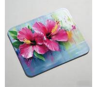 Mouse Pad 11.42 x 9.45 inch x3mm, Gaming Mouse Pad with Non-Slip Rubber Base, Stitched Edge, Waterproof, Mousepad for Computers, Laptop, PC, Mouspad Easy Gliding, Portable, Durable flower red 0O-439