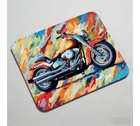 Mouse Pad 11.42 x 9.45 inch x3mm, Gaming Mouse Pad with Non-Slip Rubber Base, Stitched Edge, Waterproof, Mousepad for Computers, Laptop, PC, Mouspad Easy Gliding, Portable, color motorcycle 0O-105
