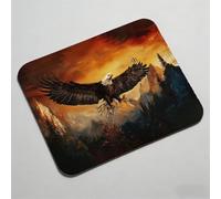 Mouse Pad 11.42 x 9.45 inch x3mm, Gaming Mouse Pad with Non-Slip Rubber Base, Stitched Edge, Waterproof, Mousepad for Computers, Laptop, PC, Mouspad Easy Gliding, Portable, landscape eagle 0O-569