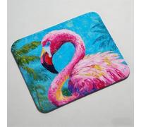 Mouse Pad 11.42 x 9.45 inch x3mm, Gaming Mouse Pad with Non-Slip Rubber Base, Stitched Edge, Waterproof, Mousepad for Computers, Laptop, PC, Mouspad Easy Gliding, Portable, Flamingos tropical 0O-529