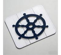 Mouse Pad 11.42 x 9.45 inch x3mm, Gaming Mouse Pad with Non-Slip Rubber Base, Stitched Edge, Waterproof, Mousepad for Computers, Laptop, PC, Mouspad Easy Gliding, Portable, Durable blue Boat 0O-621