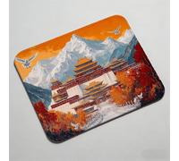 Mouse Pad 11.81 x 9.84 inch x3mm, Gaming Mouse Pad with Non-Slip Rubber Base, Stitched Edge, Waterproof, Mousepad for Computers, Laptop, PC,Mouspad Easy Gliding, Portable, Mountain architecture 0O-850
