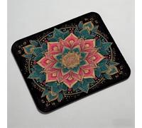 Mouse Pad 12.6 x 10.24 inch x3mm, Gaming Mouse Pad with Non-Slip Rubber Base, Stitched Edge, Waterproof, Mousepad for Computers, Laptop, PC, Mouspad Easy Gliding, Portable, Durable Bohemia color 0O-83