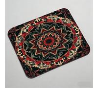 Mouse Pad 12.6 x 10.24 inch x3mm, Gaming Mouse Pad with Non-Slip Rubber Base, Stitched Edge, Waterproof, Mousepad for Computers, Laptop, PC, Mouspad Easy Gliding, Portable, nationality Mandala 0O-763
