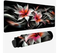 Mouse Pad 1200x600x3mm,Extended Large Mouse Mat Black Non-Slip & Waterproof Desk Mat,Flowers Gaming Mousepad,Plant Mousepad Large with Smooth Surface,Mousemat for Office & Home,Gifts for Men W-1371