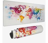 Mouse Pad 1200x600x3mm,Extended Large Mouse Mat White Non-Slip & Waterproof Desk Mat,World Map Gaming Mousepad,Plant Mousepad Large with Smooth Surface,Mousemat for Office & Home,Gifts for Men W-875