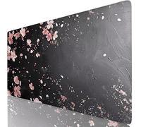 Mouse Pad 150x80cm Extended Large Mouse Mat Black Waterproof Surface Protector, Stitched Edges Non-Slip, Gaming Mousepad Peach Blossoms Home Office Decor, Laptop Keyboard Accessories, Gifts W6-460