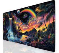 Mouse Pad 150x80cm Extended Large Mouse Mat Fall Office Accessories with Stitched Edges Mousepad Landscape Mousemat Soft Smooth Surface, Stitched Edges Desk Pad for Keyboard, Office Room Decor YG-923