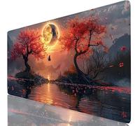 Mouse Pad 150x80cm Extended Large Mouse Mat Tree Waterproof Surface Protector, Stitched Edges Non-Slip, Gaming Mousepad Tai Chi Home Office Decor, Laptop Keyboard Accessories, Gift for Women W6-490