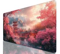 Mouse Pad 160x80cm Extended Large Mouse Mat Pink Desk Accessories with Non-Slip Mousepad Architecture, Soft Smooth Surface, Stitched Edges Desk Pad for Gaming, PC, Office Accessories, Gifts Y8-911