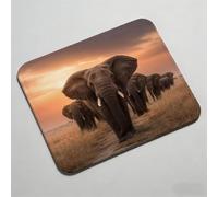 Mouse Pad 19.69 x 9.84 inch x3mm, Gaming Mouse Pad with Non-Slip Rubber Base, Stitched Edge, Waterproof, Mousepad for Computers, Laptop, PC, Mouspad Easy Gliding, Portable, Africa elephant 0O-233