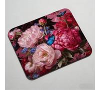 Mouse Pad 19.69 x 9.84 inch x3mm, Gaming Mouse Pad with Non-Slip Rubber Base, Stitched Edge, Waterproof, Mousepad for Computers, Laptop, PC, Mouspad Easy Gliding, Portable, Durable color Peony 0O-123