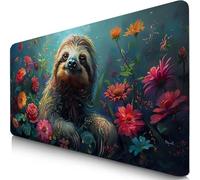 Mouse Pad 20.5x9.8x0.12inches Extended Large Mouse Mat Animal Desk Accessories with Non-Slip Base and Stitched Edge, Desk Mat Cute, Improved Precision and Speed Gaming Keyboard Mousepad for PC F0-1072