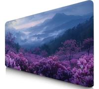 Mouse Pad 20.5x9.8x0.12inches Extended Large Mouse Mat Purple Desk Accessories with Non-Slip Base and Stitched Edge, Desk Mat Manor, Improved Precision and Speed Gaming Keyboard Mousepad for PC F0-724