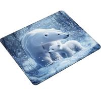 Mouse Pad 230x180x3mm, Mouse Mat Bear Snow Gaming Mouse pad Improved Precision and Speed,Rubber Dase for Stable Grip on Smooth Surfaces,Stitched Edges Wear-Resistant,XL Mousepad Gifts for Women S0-922