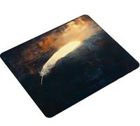 Mouse Pad 230x180x3mm, Mouse Mat feather abstract Gaming Mouse pad Improved Precision and Speed,Rubber Dase for Stable Grip on Smooth Surfaces,Stitched Edges, XL Mousepad Gifts for Women S0-958