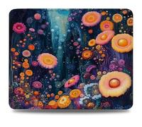 Mouse Pad 24 x 20 cm, Mouse Mat with Anti-slip Rubber Base, Small Mousepad Portable, Easy Gliding, Waterproof Durable Materials, Washable Flowers (4) Desk Mat for MacBook, PC, Laptop, Dream 0d-783