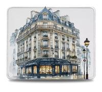 Mouse Pad 24 x 20 cm, Mouse Mat with Anti-slip Rubber Base, Small Mousepad Portable, Easy Gliding, Waterproof Durable Materials, Washable Architecture Desk Mat for MacBook, PC, Laptop, Simple 0d-459