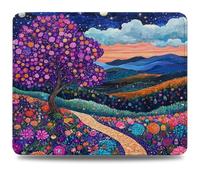 Mouse Pad 24 x 20 cm, Mouse Mat with Anti-slip Rubber Base, Small Mousepad Portable, Easy Gliding, Waterproof Durable Materials, Washable Landscape Desk Mat for MacBook, PC, Laptop, Abstract 0d-484