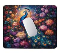 Mouse Pad 24x20cm, Peacock With Blooming Flowers Gaming Mouse Mat F-399