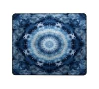 Mouse Pad 25X30CM,Blue Tie-Dye Round, Soft Fabric Desk Mat Comfortable Desk Pad Soft Mousepad For Desktop Office Work