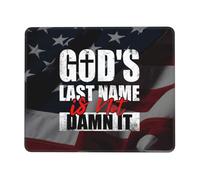 Mouse Pad 25X30CM,God'S Last Name Is Not Damn It Desk Mat Comfortable Mousepad Soft Mouse Mats For Office Work Desktop
