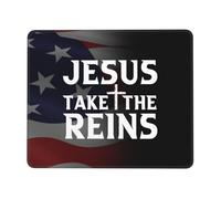 Mouse Pad 25X30CM,Jesus Take The Reins Desk Pad Comfortable Desk Mat Soft Mousepad For Work Room Office