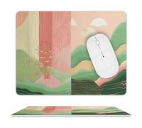 Mouse Pad 25X30CM,Light Emerald And Peach Mouse Mats Durable Desk Pad Non-Slip Mousepad For Office Work Room